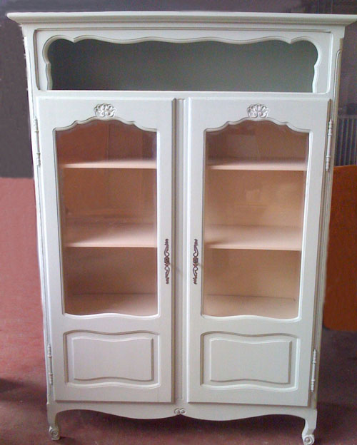old french glazed display cabinet